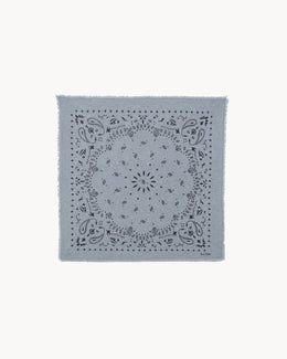Bandana en cachemire gris pour femme et pour homme - Kujten packshot