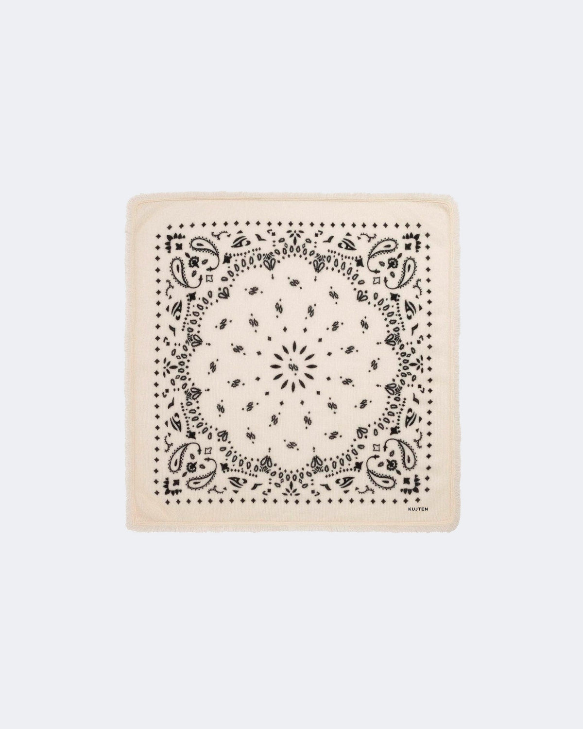 Bandana en cachemire blanc pour femme et pour homme - Kujten packshot