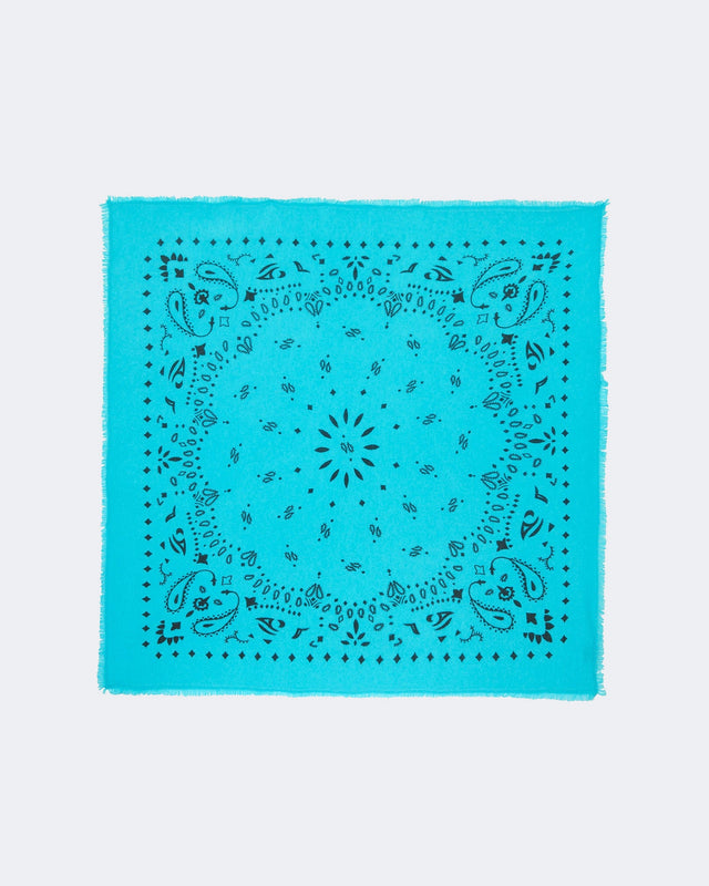 Grand Bandana Hachiko bleu turquoise - Image principale