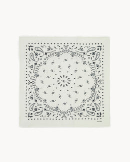 Bandana en cachemire blanc pour femme et pour homme - Kujten packshot