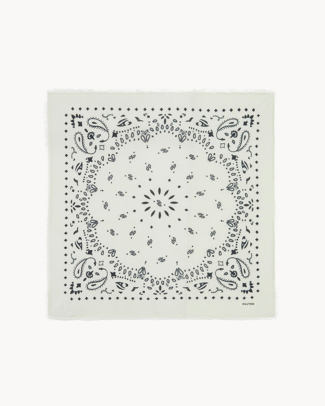 Grand Bandana Hachiko blanc - Image principale