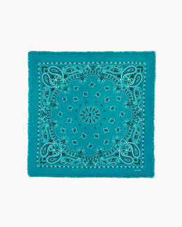 Bandana en cachemire jaune pour femme et pour homme - Kujten packshot