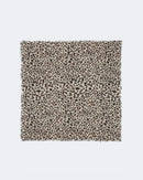 Grand bandana hachiko leopard cachemire blanc beige - Kujten packshot