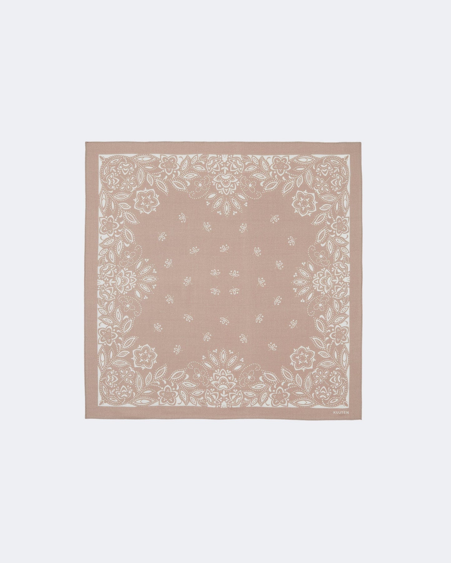 Bandana en cachemire & soie beige pour femme et pour homme - Kujten packshot