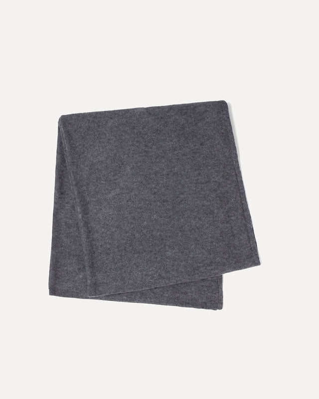 Scarf Daizy Large flannel gray - Image principale