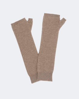 Mitaines en cachemire beige pour femme - Kujten packshot