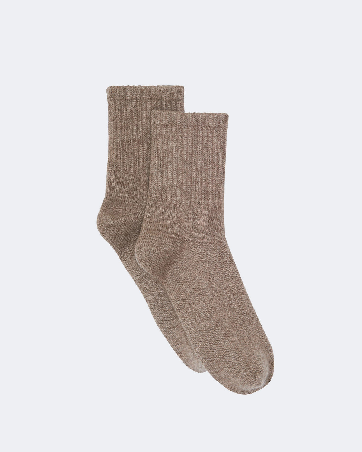 Chaussettes en cachemire beige pour femme - Kujten packshot