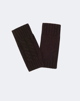 Mitaines en cachemire marron pour femme - Kujten packshot