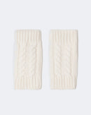 Mitaines en cachemire blanc pour femme - Kujten packshot
