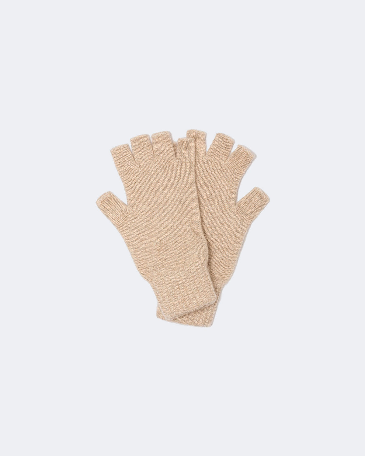 Mitaines en cachemire beige pour femme - Kujten packshot