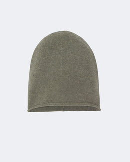Bonnet en cachemire kaki pour femme et pour homme - Kujten packshot
