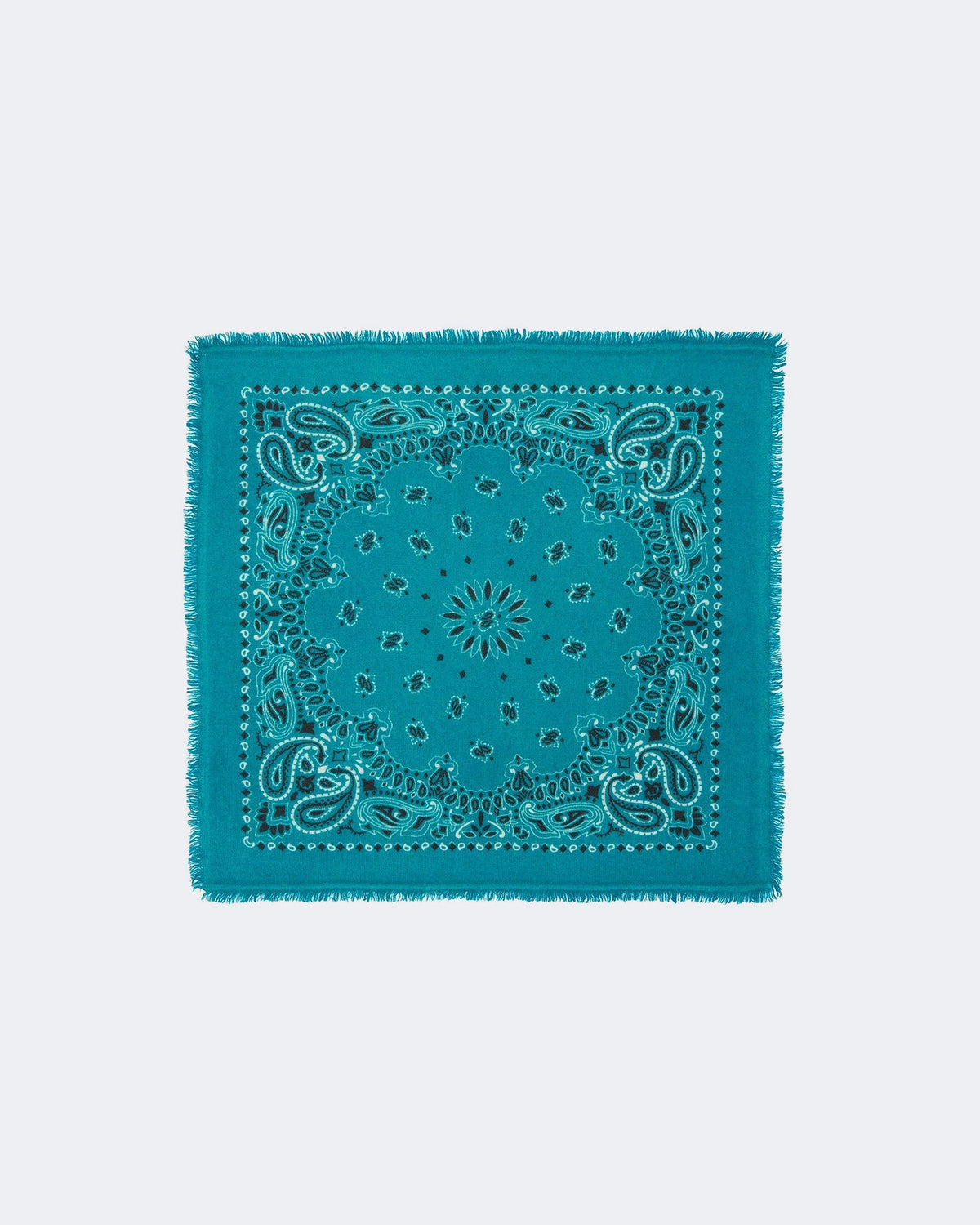Bandana en cachemire vert pour femme et pour homme - Kujten packshot