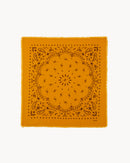 Bandana en cachemire jaune pour femme - Kujten packshot