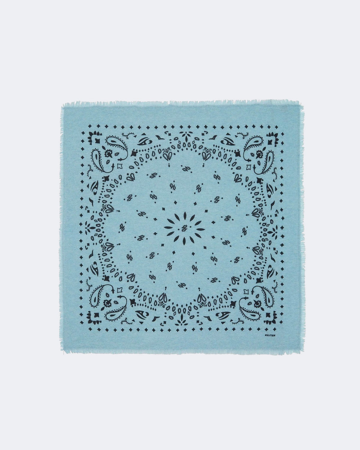 Bandana en cachemire bleu pour femme et pour homme - Kujten packshot