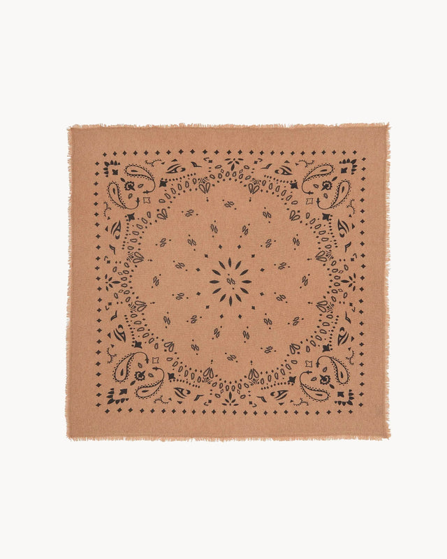 Grand Bandana Hachiko marron camelo - Image principale