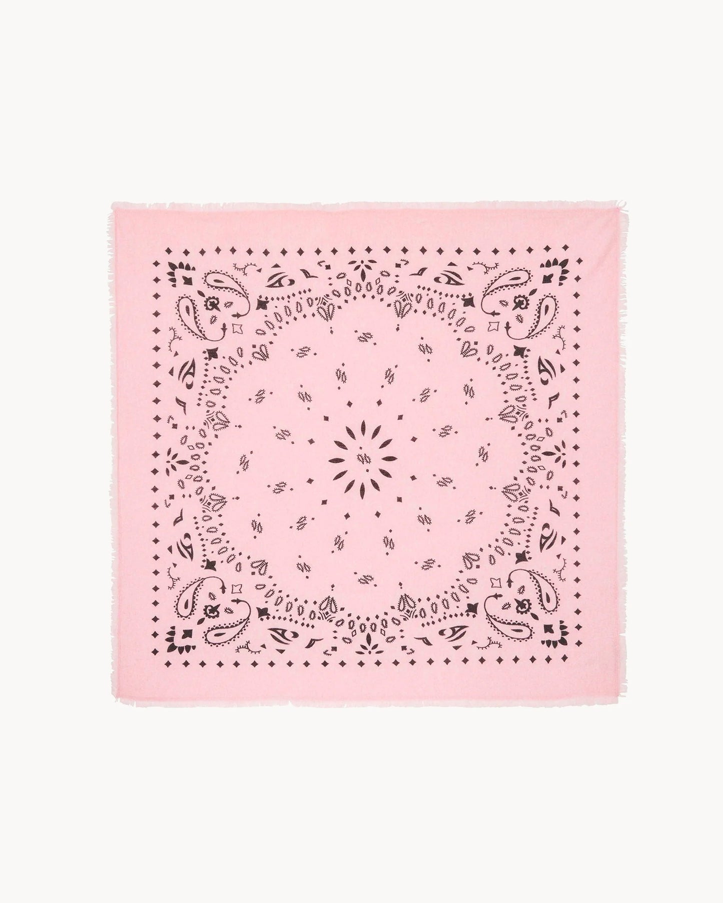 Bandana en cachemire rose pour femme - Kujten packshot
