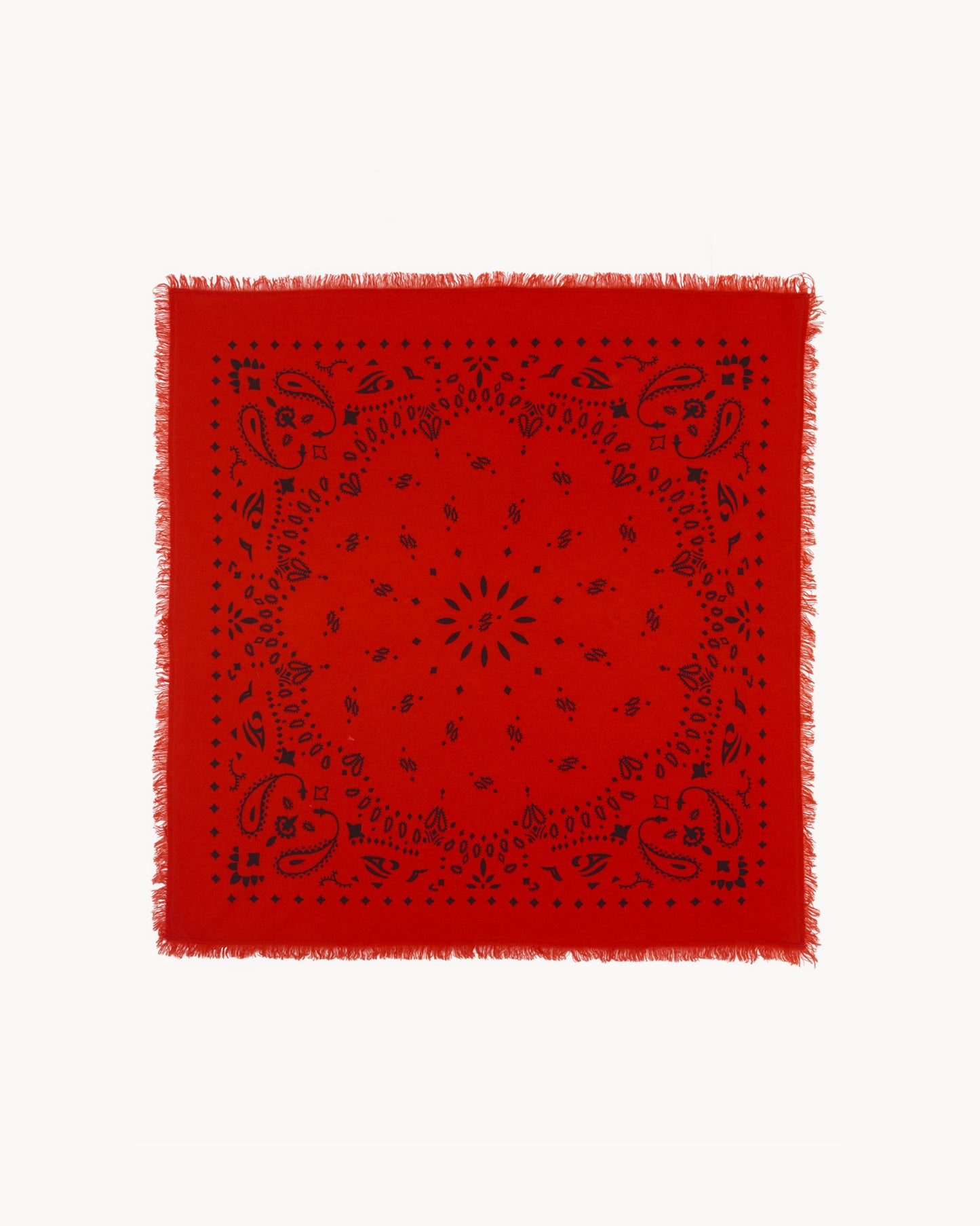 Bandana en cachemire orange pour femme - Kujten packshot