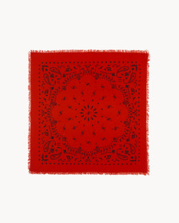 Bandana en cachemire orange pour femme - Kujten packshot