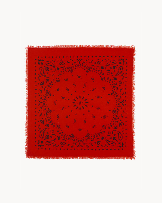 Grand Bandana Hachiko orange rosso - Image principale