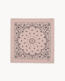 Bandana en cachemire rose et beige pour femme - Kujten packshot