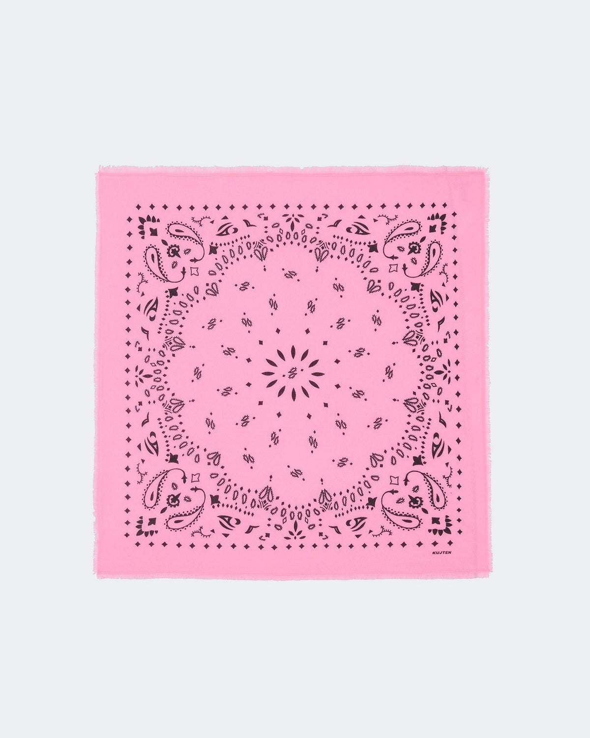 Bandana en cachemire rose pour femme - Kujten packshot