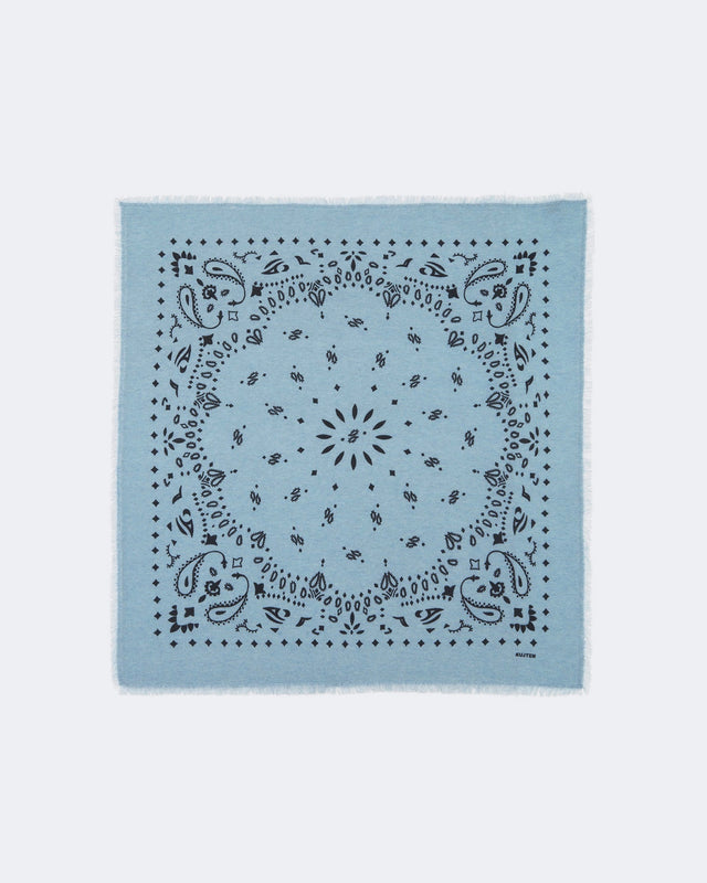 Grand Bandana Hachiko bleu vintage - Image principale