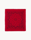 Bandana en cachemire rouge pour femme - Kujten packshot