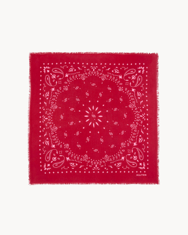 Bandana Hachiko red flag / candy pink - Image principale