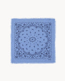 Bandana en cachemire bleu pour femme et pour homme - Kujten packshot