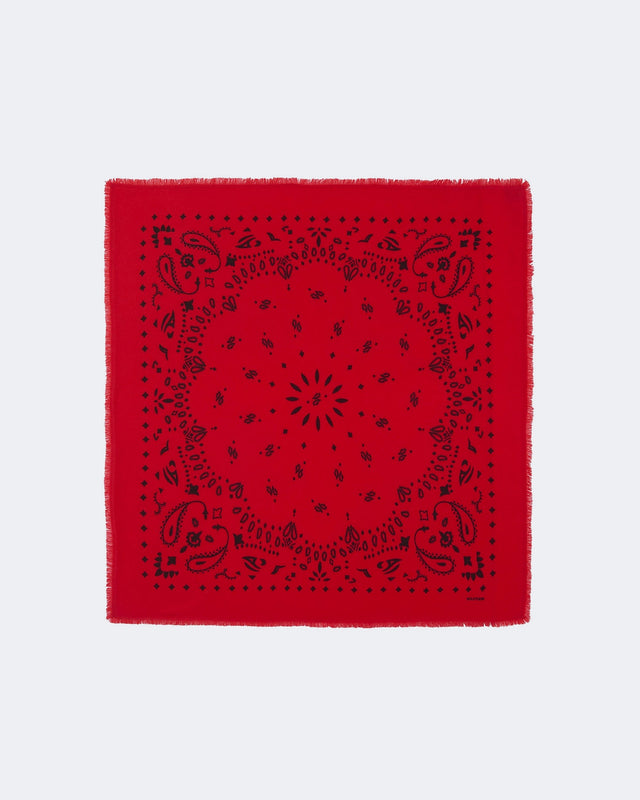 Grand Bandana Hachiko rouge corail - Image principale