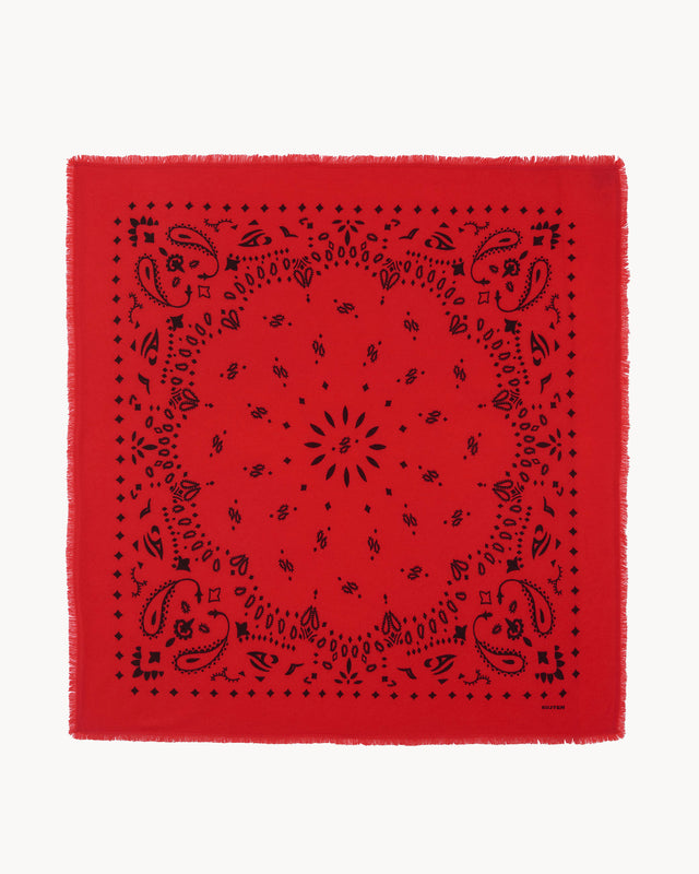 Large coral red Hachiko bandana - Image principale