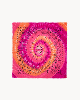 Bandana en cachemire rose pour femme - Kujten packshot