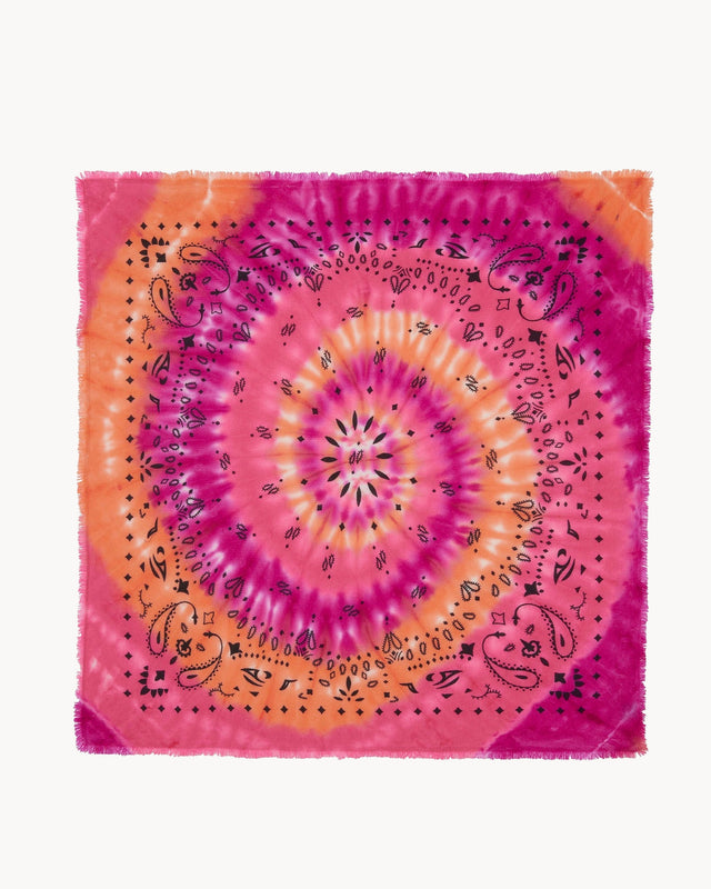Large Bandana Hachiko Sunny Print neon pink - Image principale