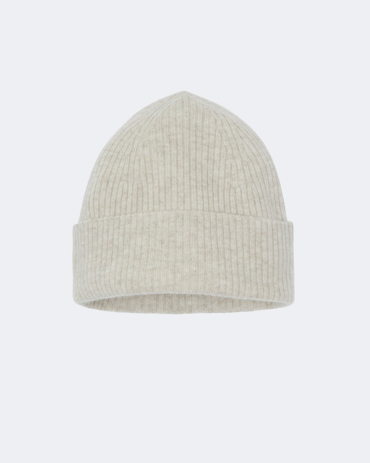 Bonnet en cachemire blanc et beige pour femme et pour homme - Kujten packshot