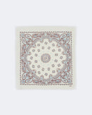 Grand bandana hachiko bico cachemire blanc bordeaux bleu - Kujten packshot