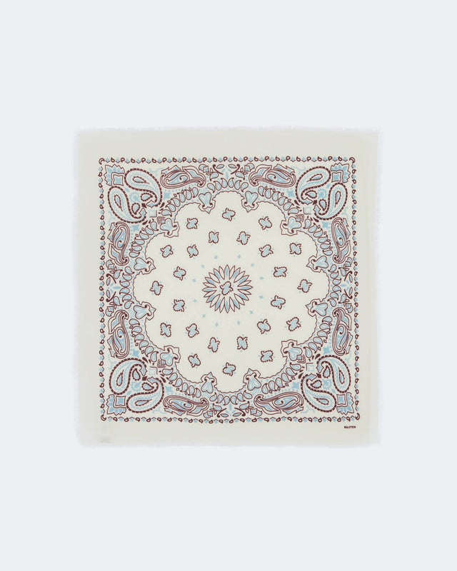 Grand Bandana Hachiko Bico blanc bordeaux sienne - Image principale