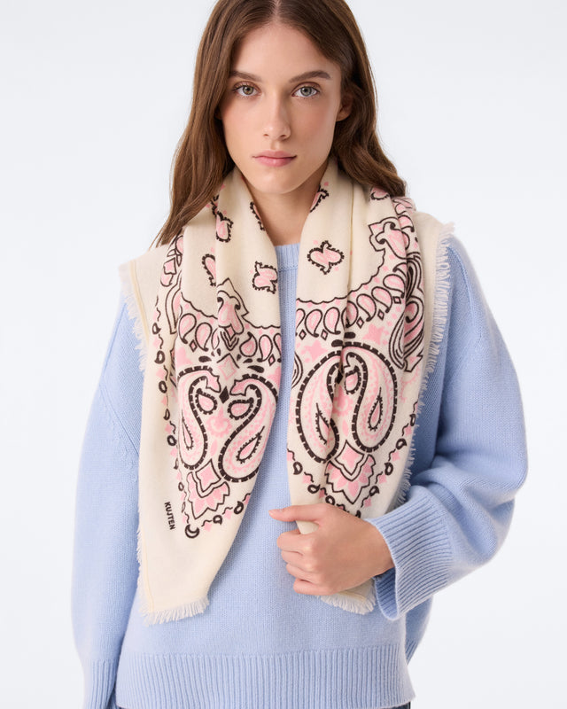 Large Bandana Hachiko Bico blush white - Image principale