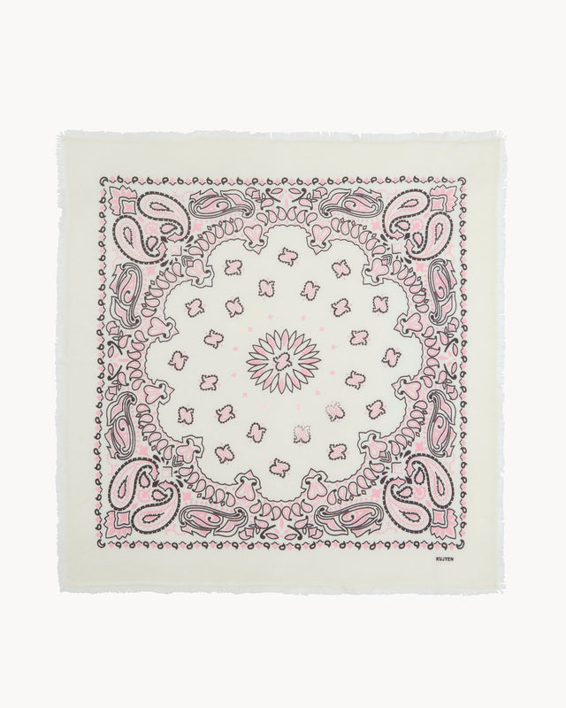 Grand Bandana Hachiko Bico blanc blush - Image principale