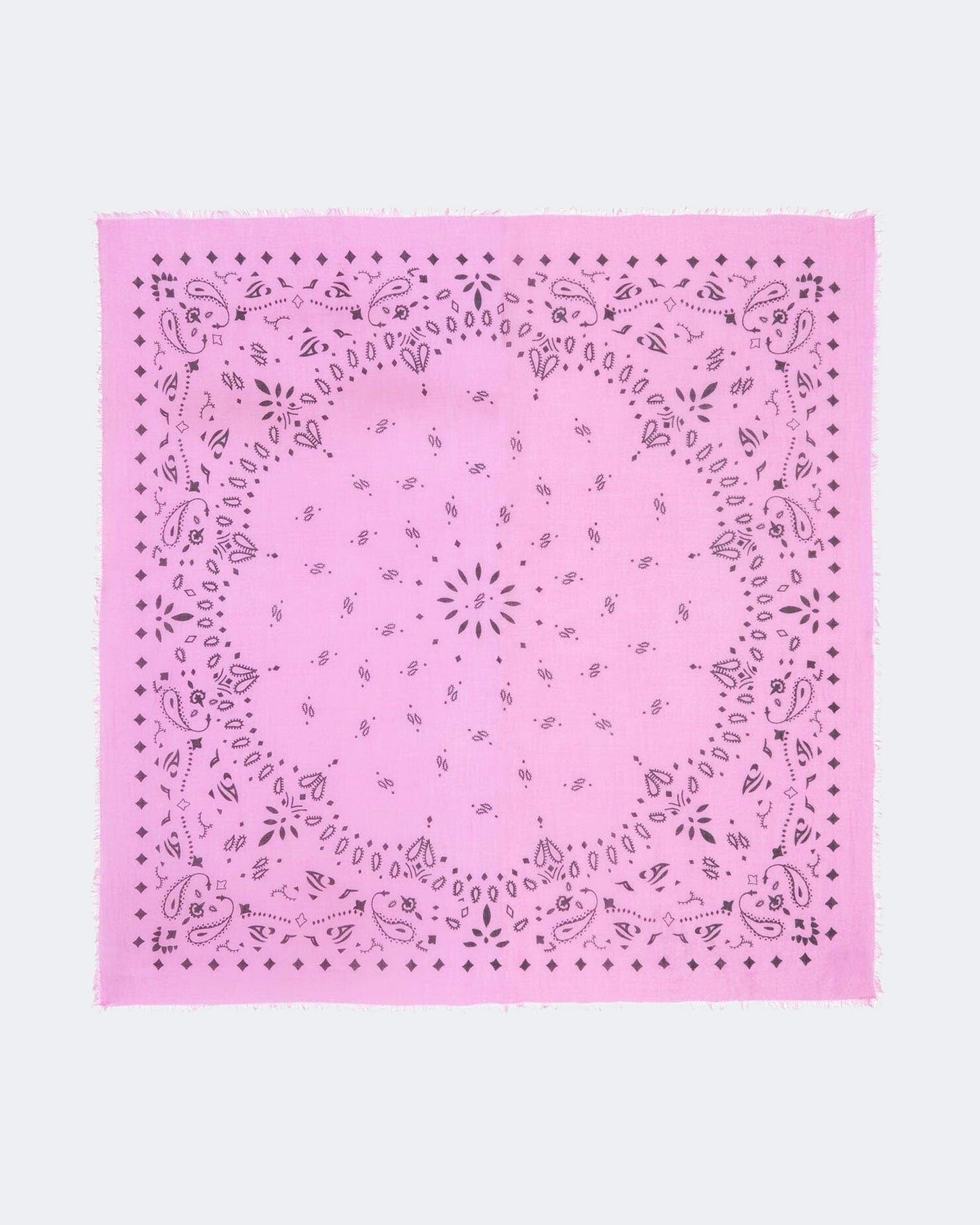 Bandana en voile de cachemire rose pour femme - Kujten packshot