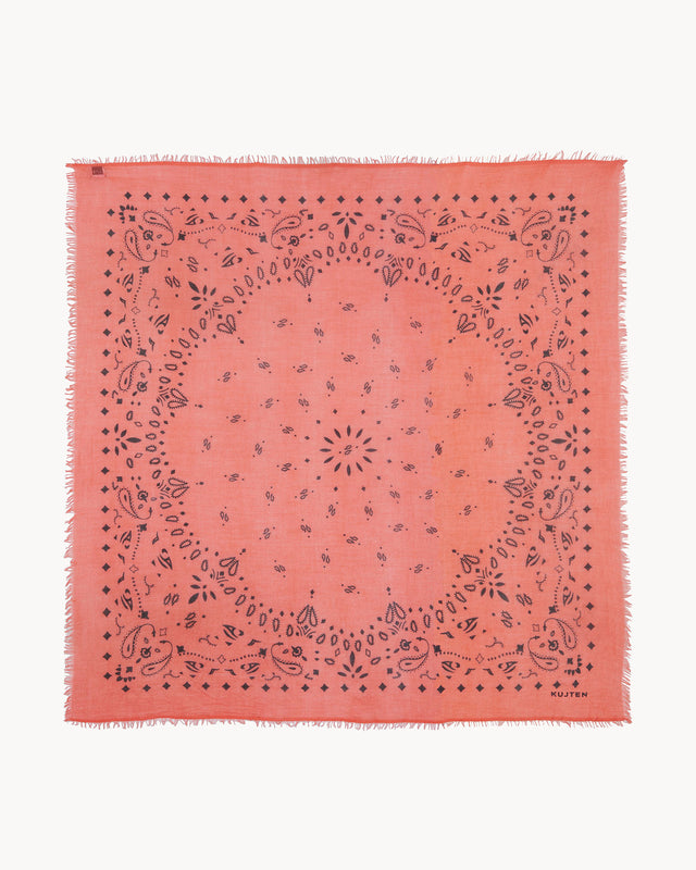Extra Large Neon Coral Effy Bandana - Image principale