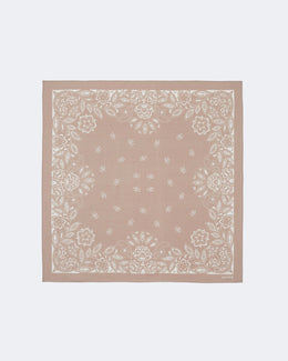Bandana en cachemire & soie beige pour femme et pour homme - Kujten packshot