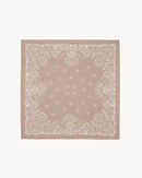 Bandana en cachemire & soie beige pour femme et pour homme - Kujten packshot