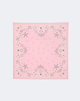 Bandana en cachemire & soie rose pour femme - Kujten packshot