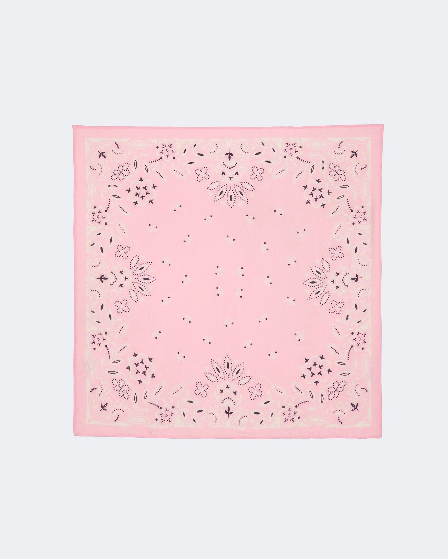 Bandana en cachemire & soie rose pour femme - Kujten packshot