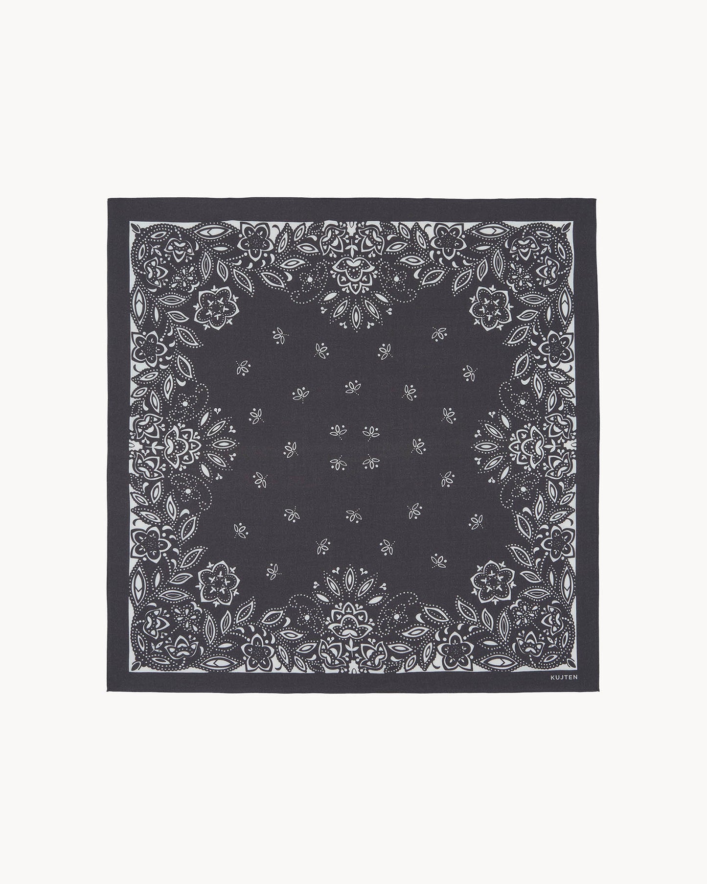 Bandana en cachemire & soie marron pour femme et pour homme - Kujten packshot