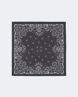 Bandana en cachemire & soie marron pour femme et pour homme - Kujten packshot