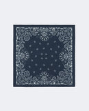 Bandana en cachemire & soie bleu pour femme et pour homme - Kujten packshot