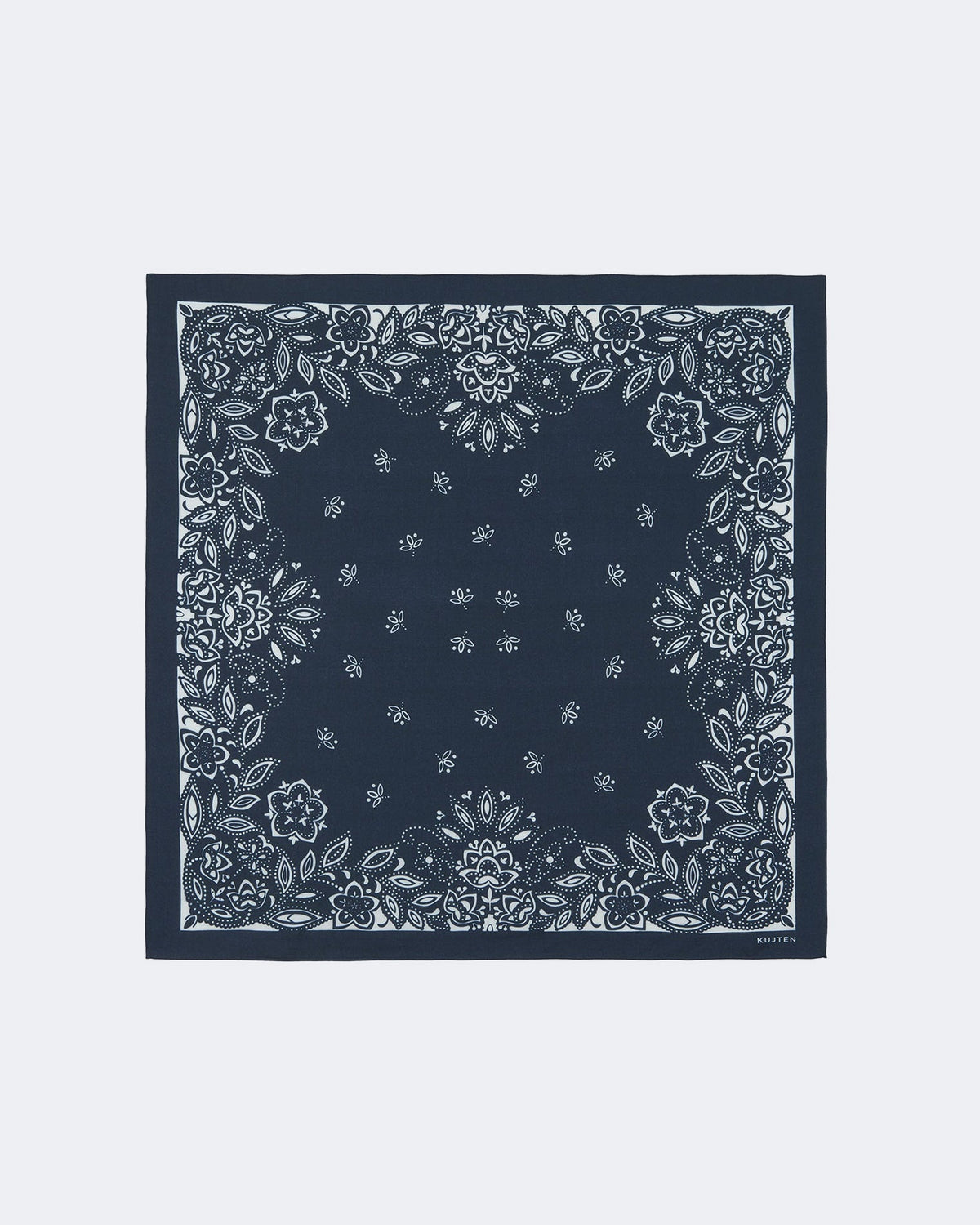Bandana en cachemire & soie bleu pour femme et pour homme - Kujten packshot