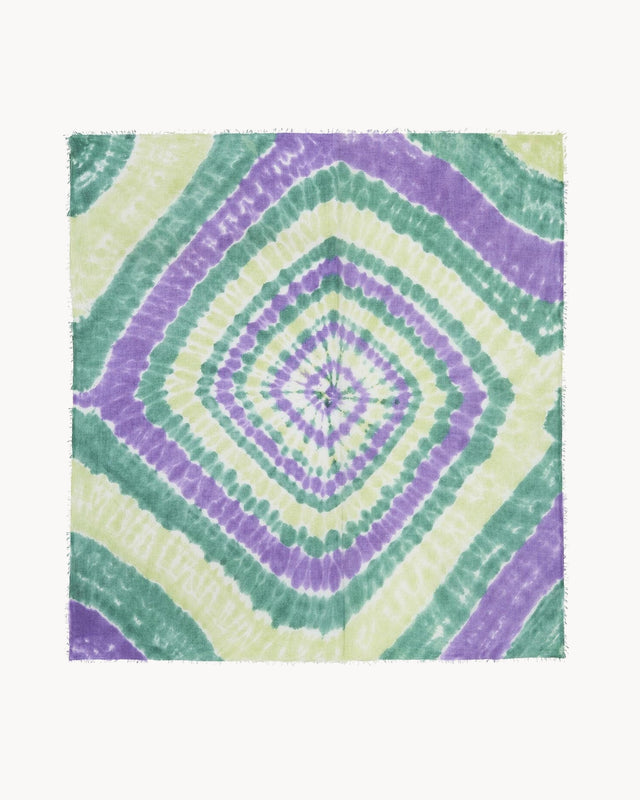 Très Grand Bandana Effy Sunny violet vert - Image principale
