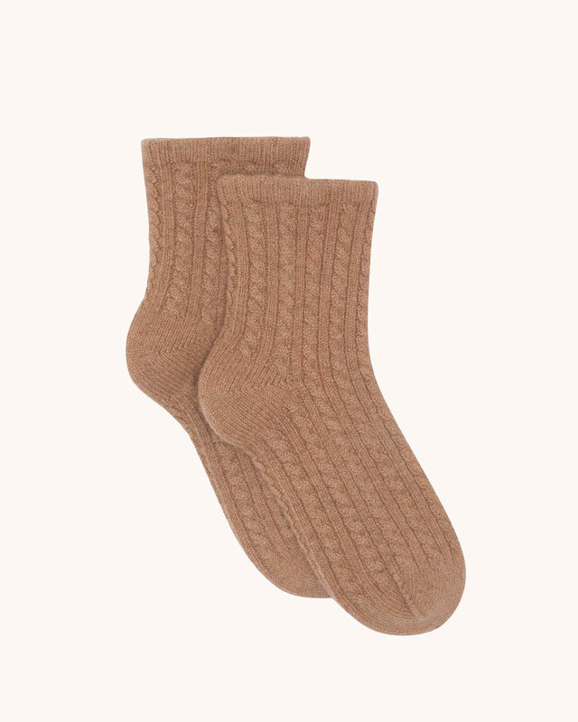 Chaussettes Sid marron camelo - Image principale